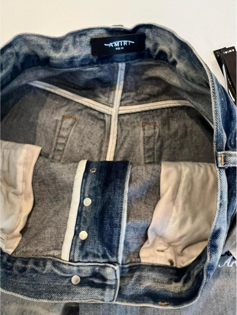 AMIRI $1690   Men’s  Indigo Varsity Tiger Straight Jeans Size 36 - Picture 15 of 16